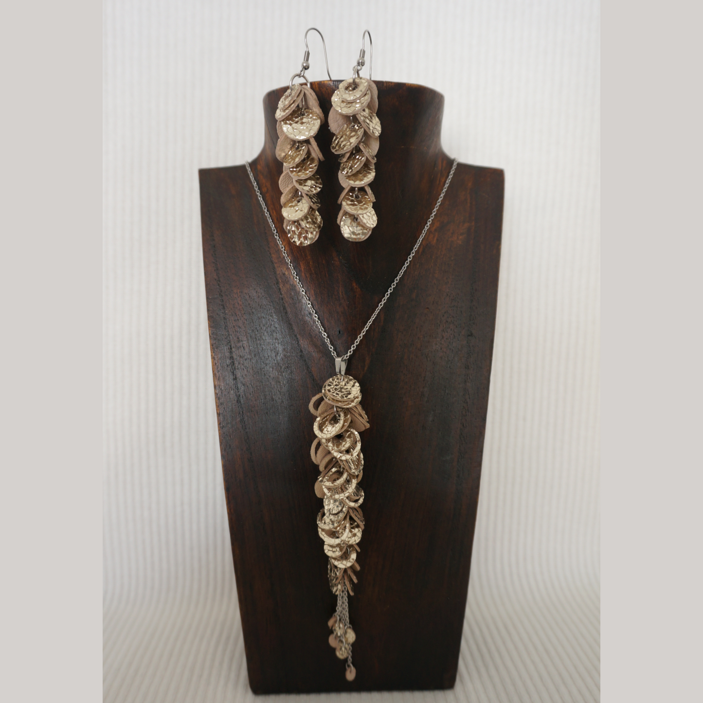 Golden Circles - set, necklace and earrings