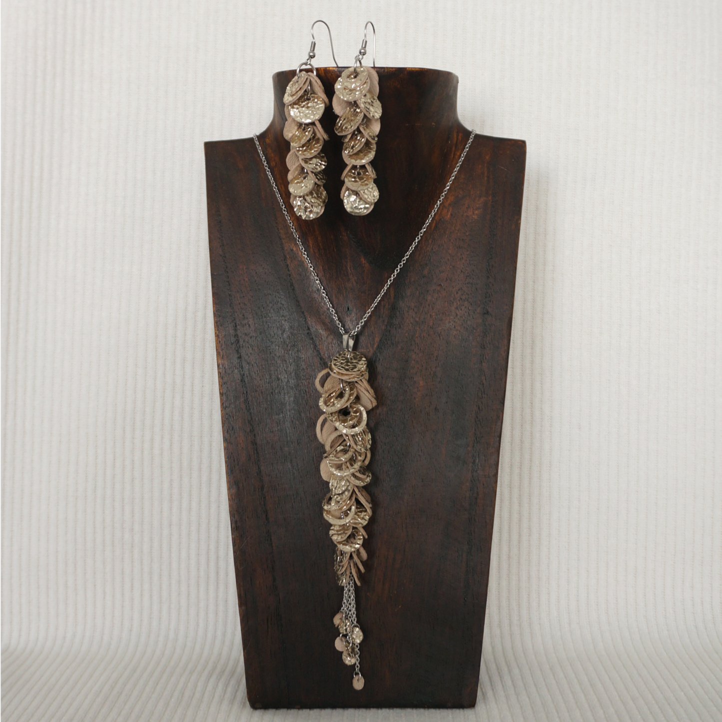 Golden Circles - set, necklace and earrings