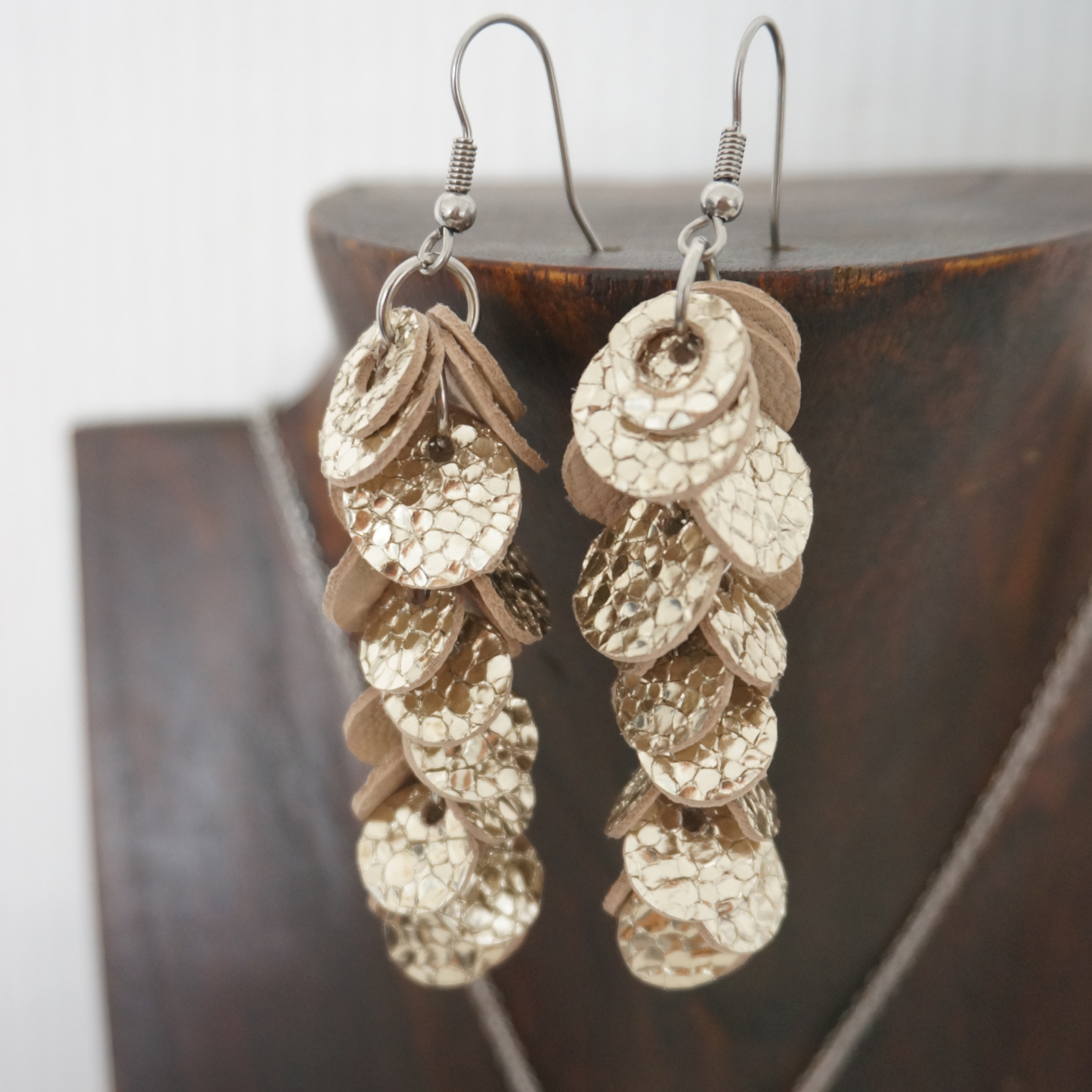 Golden Circles - set, necklace and earrings