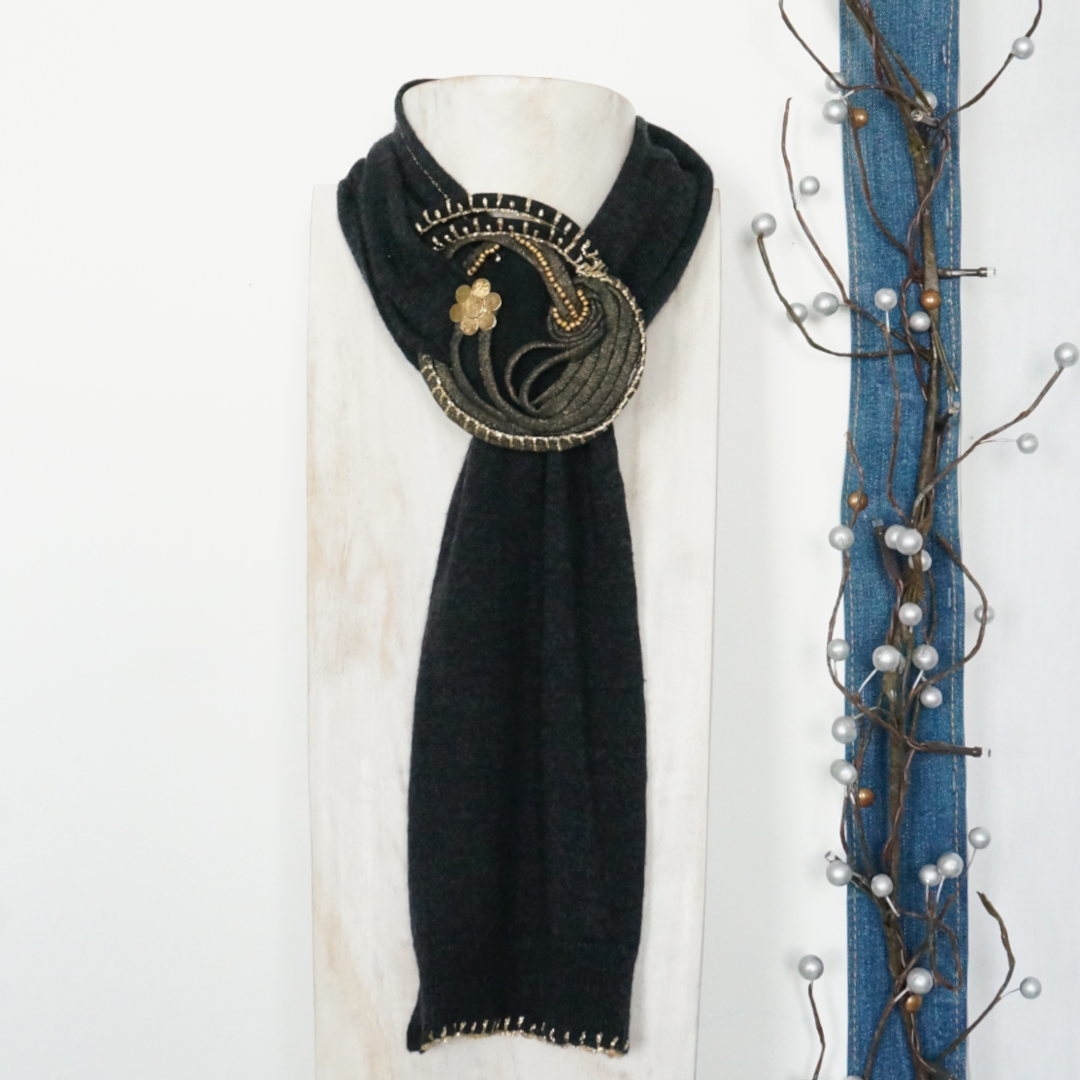 Golden Flower Scarf
