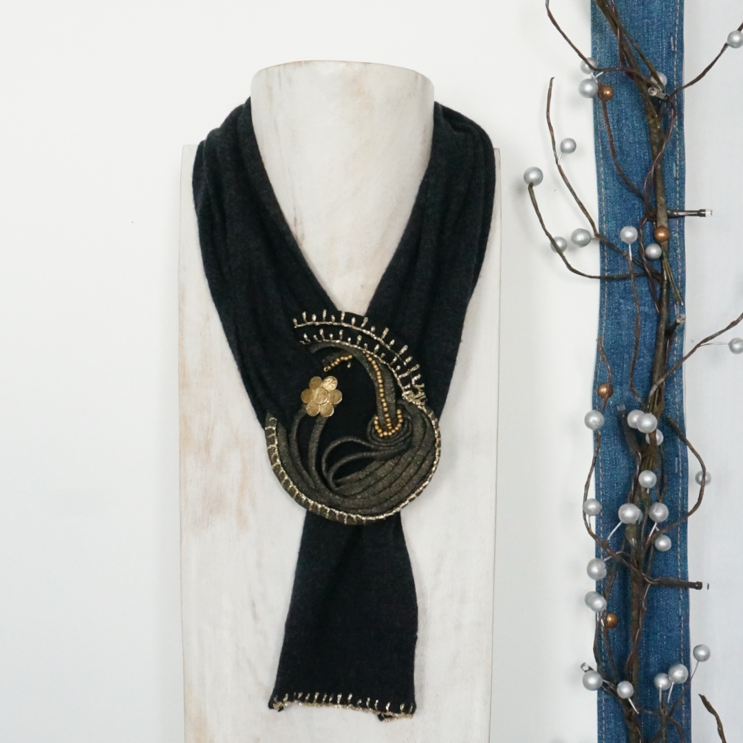 Golden Flower Scarf