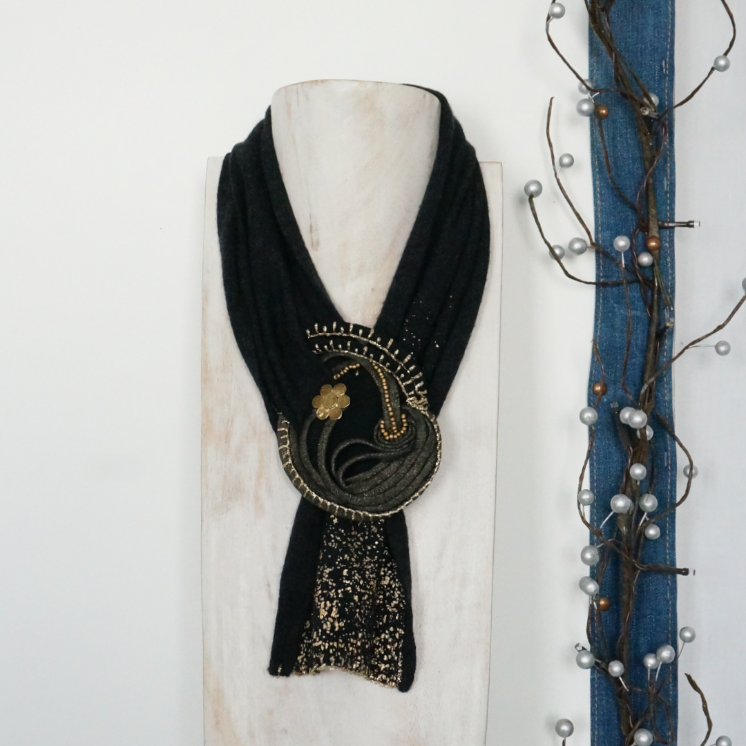 Golden Flower Scarf
