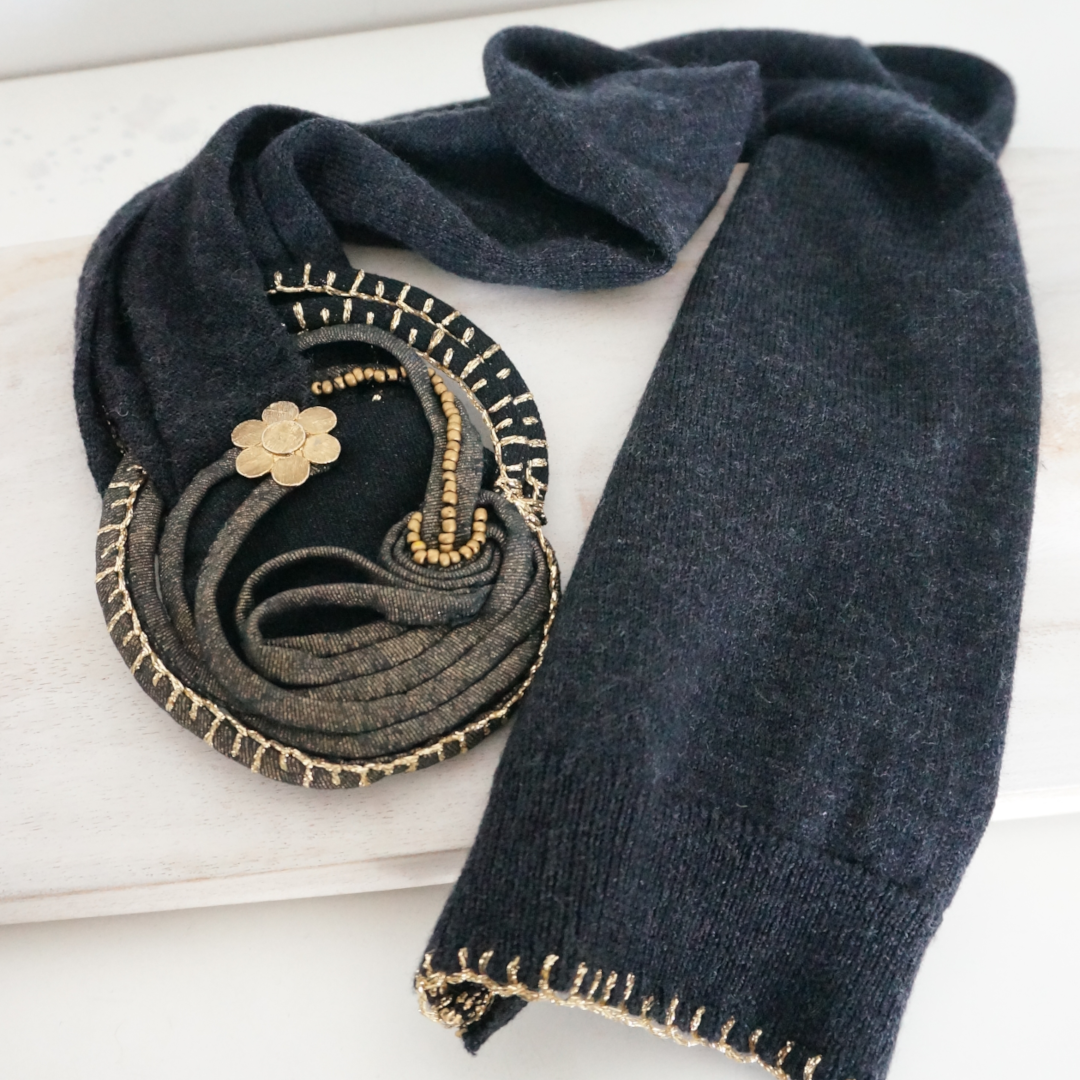 Golden Flower Scarf
