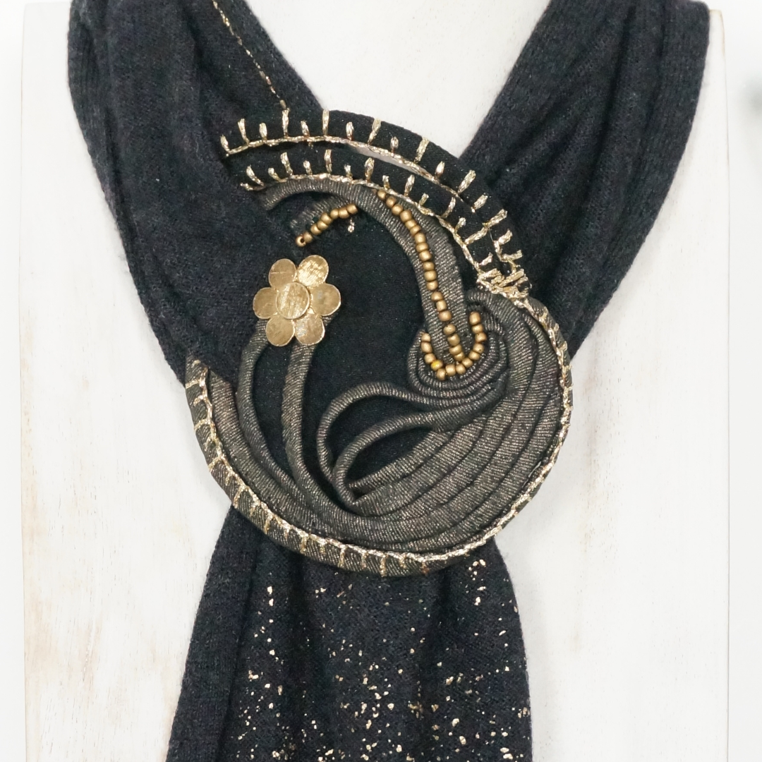 Golden Flower Scarf