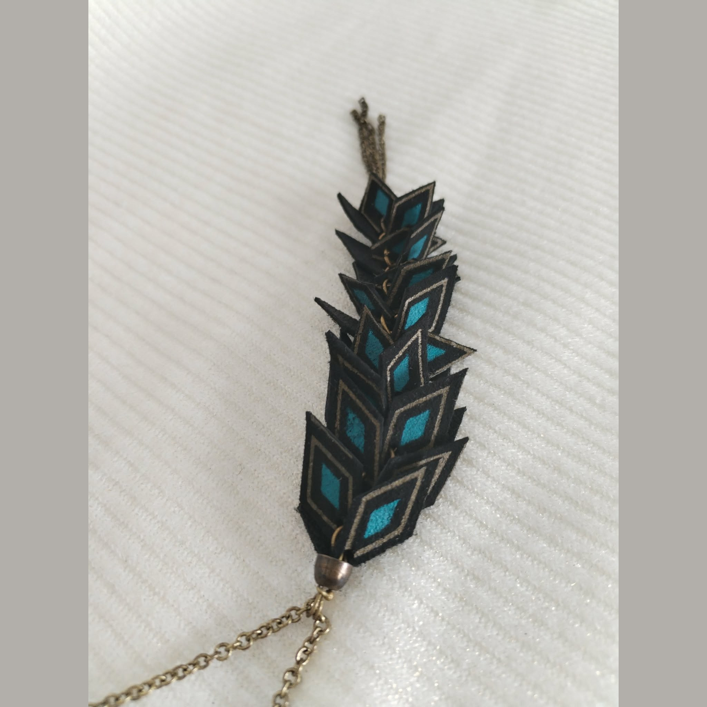 Leather Set - Earrings and necklace