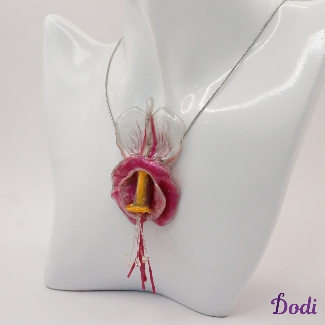 Magenta Flower Necklace